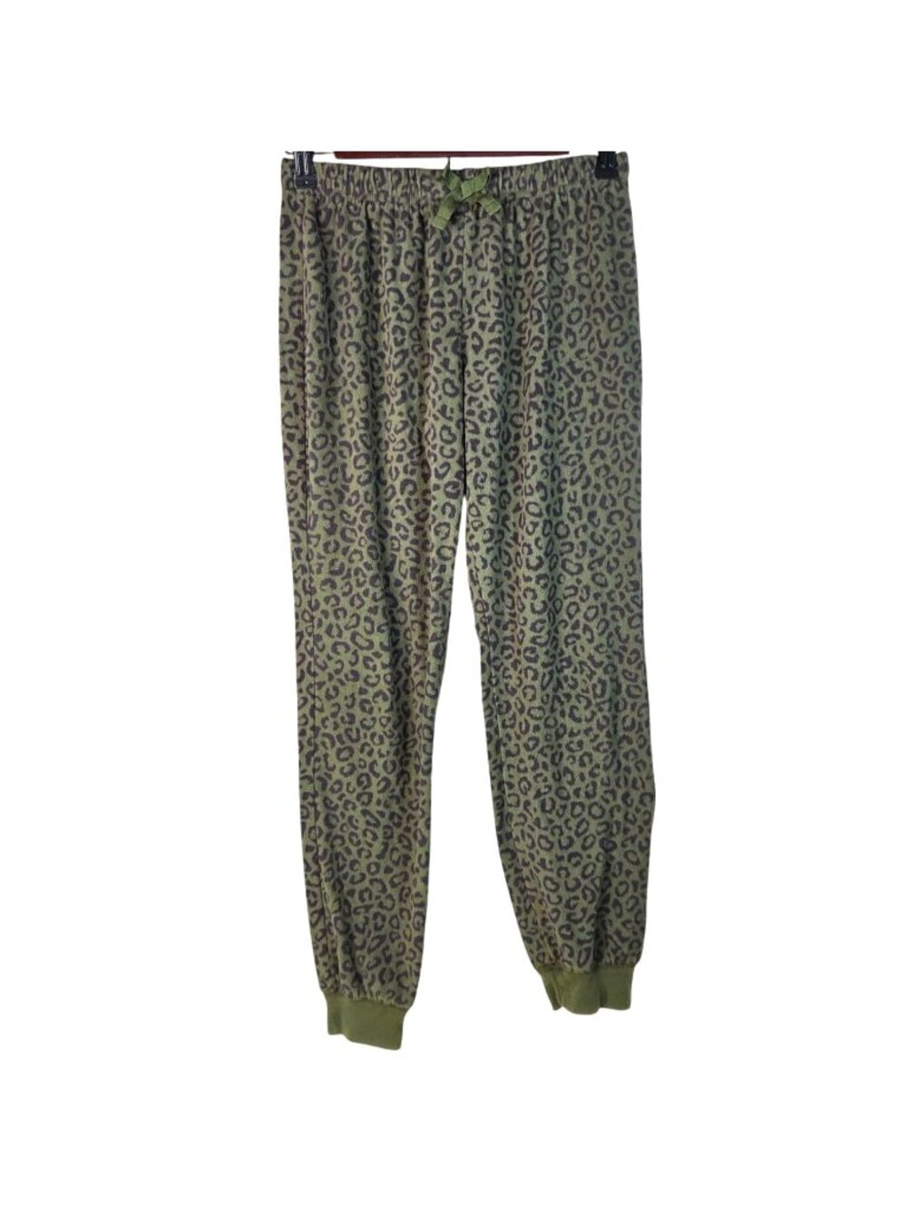 Old Navy Girls Green Leopard Print Joggers Size XL